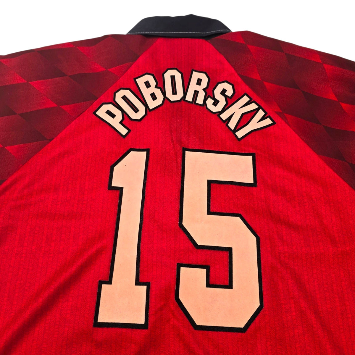 1996/98 Manchester United Home Football Shirt (M) Umbro 15 Poborsky - Football Finery - FF306058