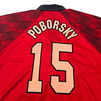 1996/98 Manchester United Home Football Shirt (M) Umbro 15 Poborsky - Football Finery - FF306058