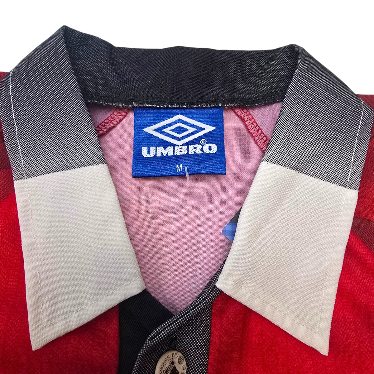 1996/98 Manchester United Home Football Shirt (M) Umbro 15 Poborsky - Football Finery - FF306058