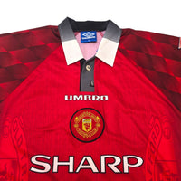 1996/98 Manchester United Home Football Shirt (M) Umbro 15 Poborsky - Football Finery - FF306058