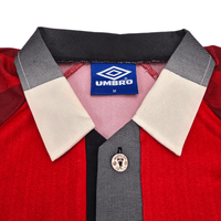 1996/98 Manchester United Home Football Shirt (M) Umbro 7 Cantona - Football Finery - FF302556