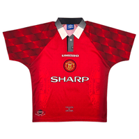 1996/98 Manchester United Home Football Shirt (M) Umbro 7 Cantona - Football Finery - FF302556
