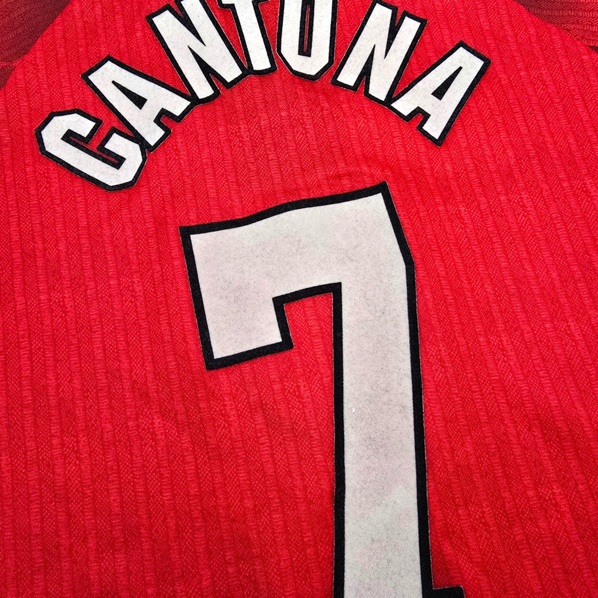 1996/98 Manchester United Home Football Shirt (M) Umbro 7 Cantona - Football Finery - FF306790