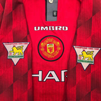 1996/98 Manchester United Home Football Shirt (M) Umbro 7 Cantona - Football Finery - FF306790