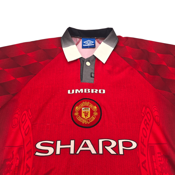 1996/98 Manchester United Home Football Shirt (M) Umbro - Football Finery - FF302120