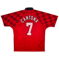 1996/98 Manchester United Home Football Shirt (XL) Umbro 7 Cantona - Football Finery - FF302616