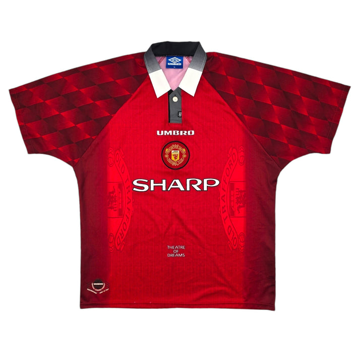 1996/98 Manchester United Home Football Shirt (XL) Umbro - Football Finery - FF204289