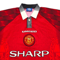 1996/98 Manchester United Home Football Shirt (XL) Umbro - Football Finery - FF204289