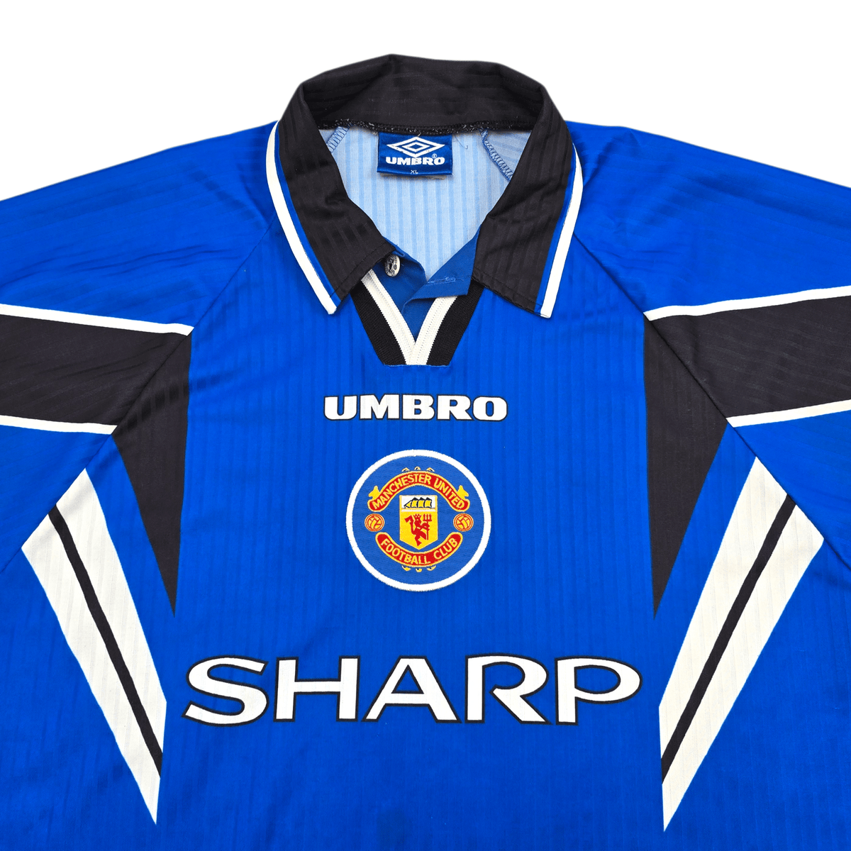 1996/98 Manchester United Third Football Shirt (XL) Umbro 7 Beckham - Football Finery - FF303840