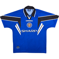 1996/98 Manchester United Third Football Shirt (XL) Umbro 7 Beckham - Football Finery - FF303840