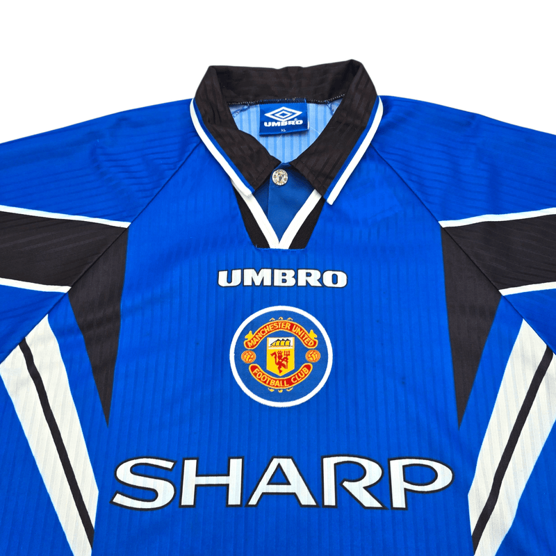 1996/98 Manchester United Third Football Shirt (XL) Umbro 7 Cantona - Football Finery - FF301678