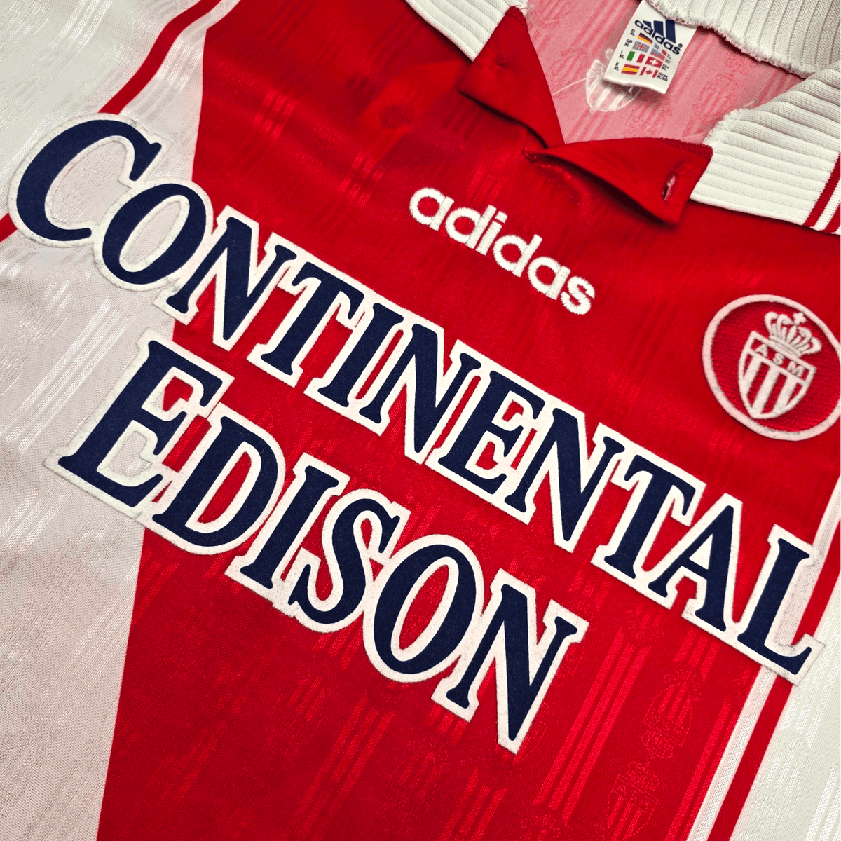 1996/98 Monaco Home Football Shirt (XL) Adidas - Football Finery - FF304502