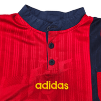 1996/98 Spain Home Football Shirt (XL) Adidas 21 Luis Enrique - Football Finery - FF302883