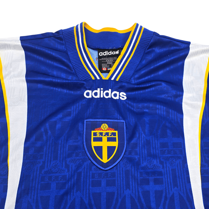 1996/98 Sweden Away Football Shirt (XL) Adidas - Football Finery - FF304485