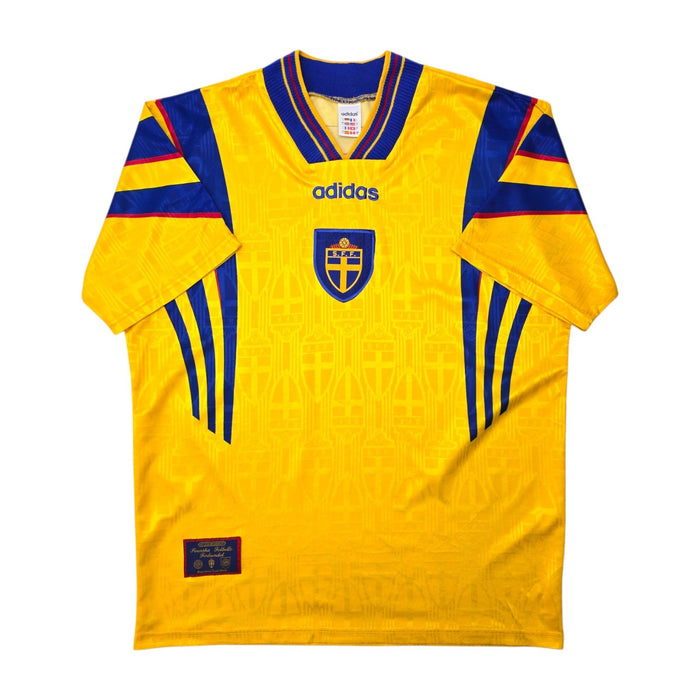 1996/98 Sweden Home Football Shirt (L) Adidas - Football Finery - FF307233