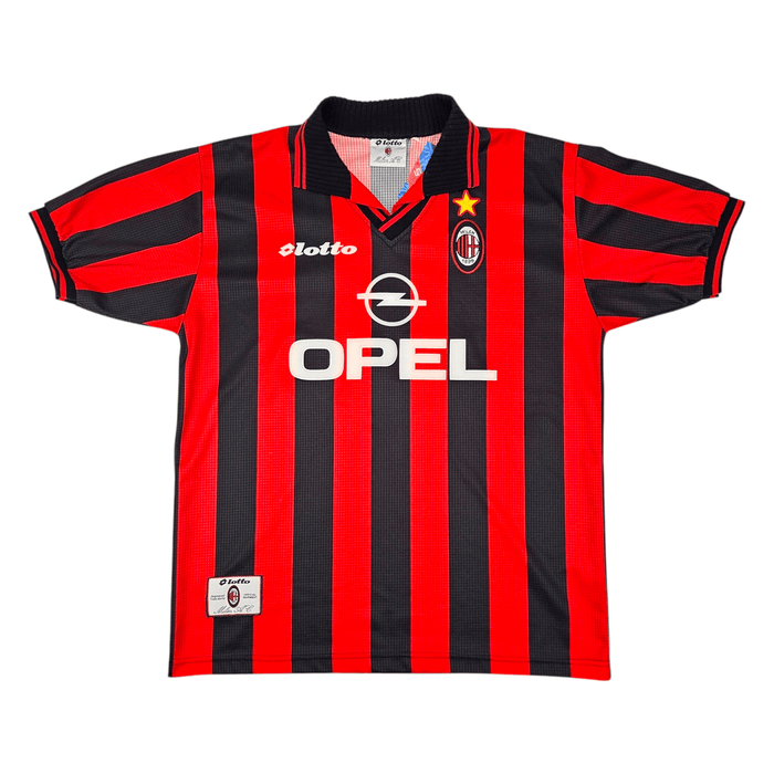 1997/98 AC Milan Home Football Shirt (XL) Lotto #3 Maldini - Football Finery - FF300096