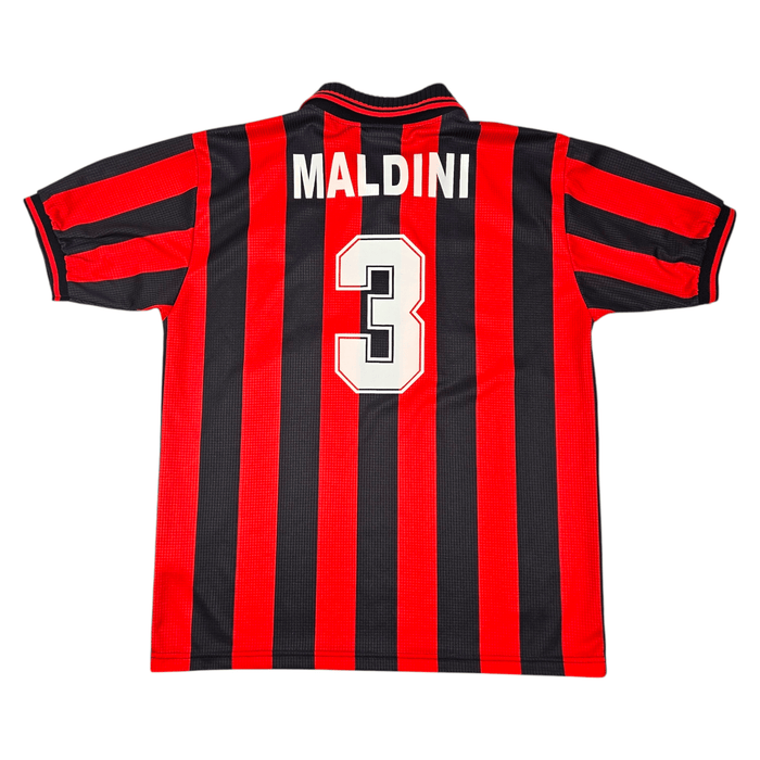 1997/98 AC Milan Home Football Shirt (XL) Lotto #3 Maldini - Football Finery - FF300096