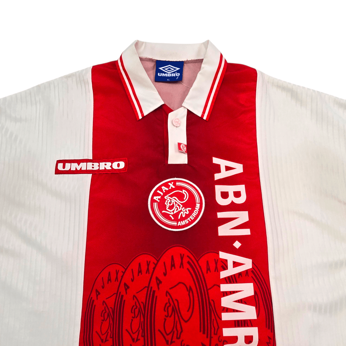 1997/98 Ajax Home Football Shirt (XL) Umbro 4 F.De Boer - Football Finery - FF301411