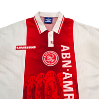 1997/98 Ajax Home Football Shirt (XL) Umbro 4 F.De Boer - Football Finery - FF301411