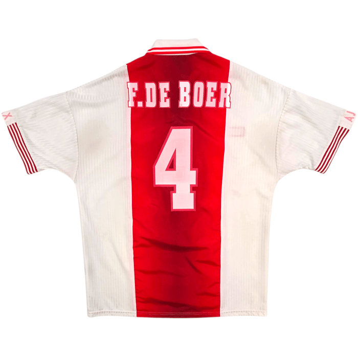 1997/98 Ajax Home Football Shirt (XL) Umbro 4 F.De Boer - Football Finery - FF301411