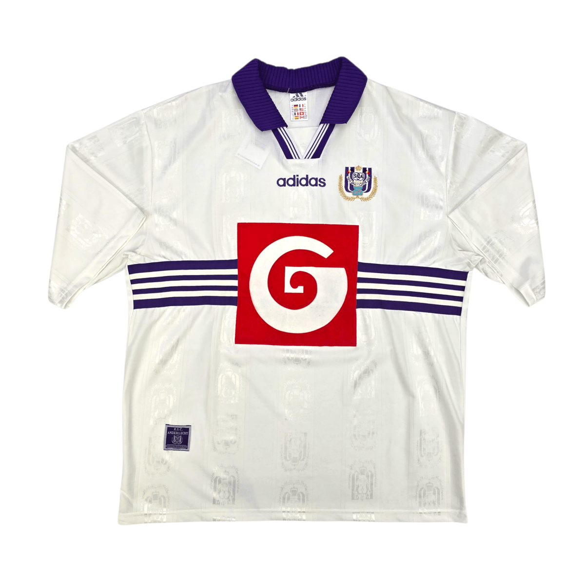 1997/98 Anderlecht Home Football Shirt (XL) Adidas - Football Finery - FF302327