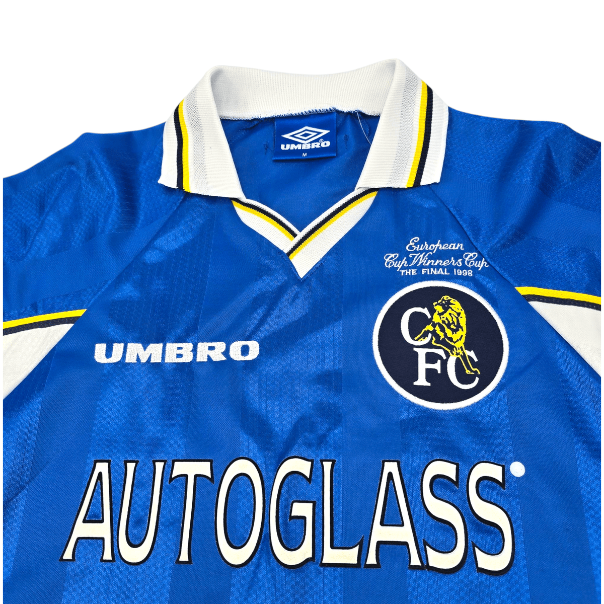 1997/98 Chelsea Home Football Shirt (M) Umbro #98 Stockholm (UCWC) - Football Finery - FF300337