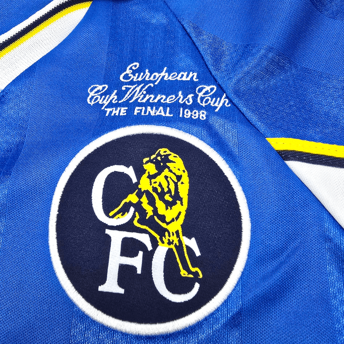 1997/98 Chelsea Home Football Shirt (M) Umbro #98 Stockholm (UCWC) - Football Finery - FF300337