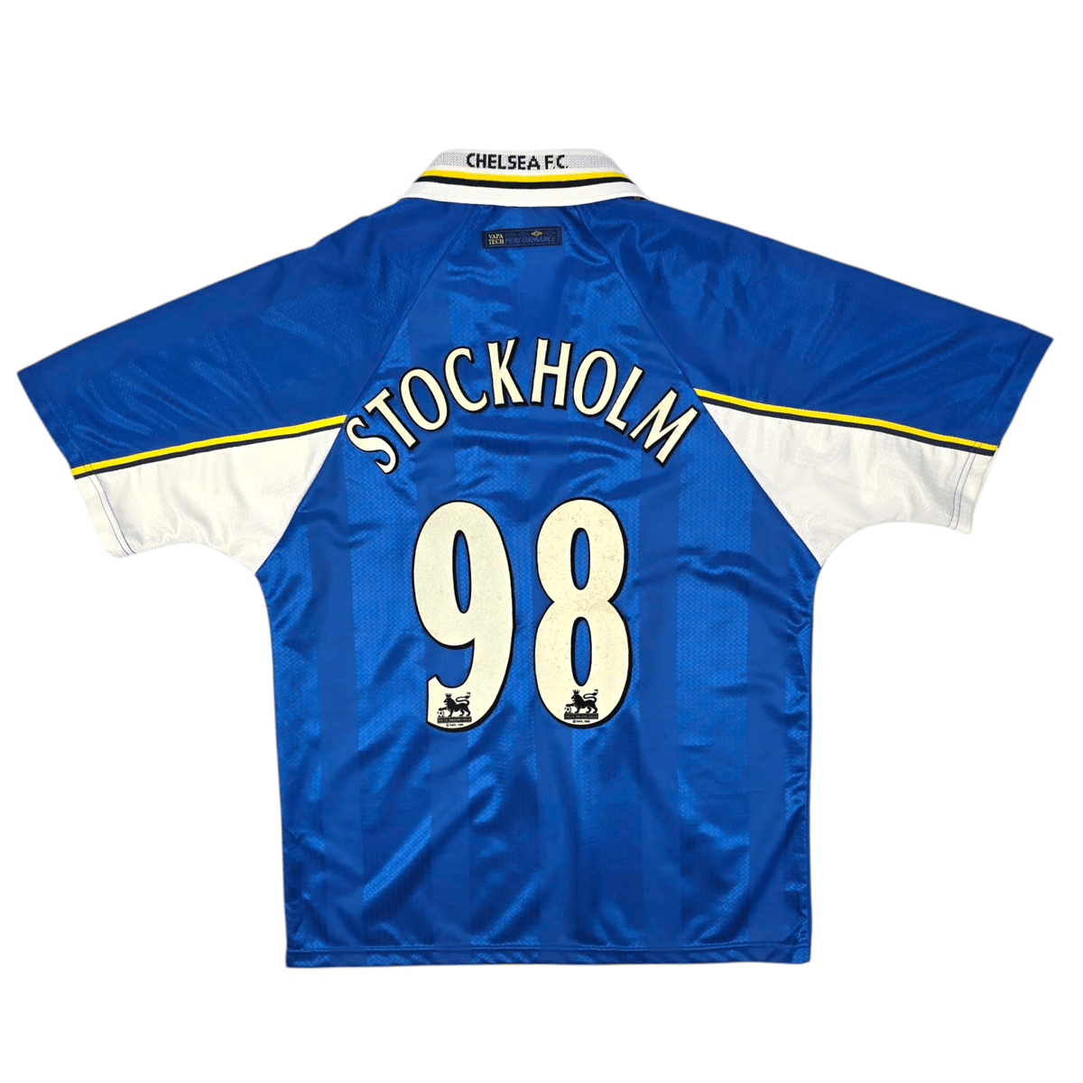 1997/98 Chelsea Home Football Shirt (M) Umbro #98 Stockholm (UCWC) - Football Finery - FF300337