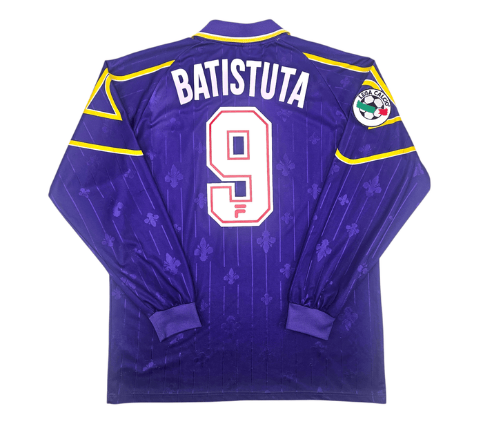 1997/98 Fiorentina Home Football Shirt (XL) FILA 9 Batistuta - Football Finery - FF303412
