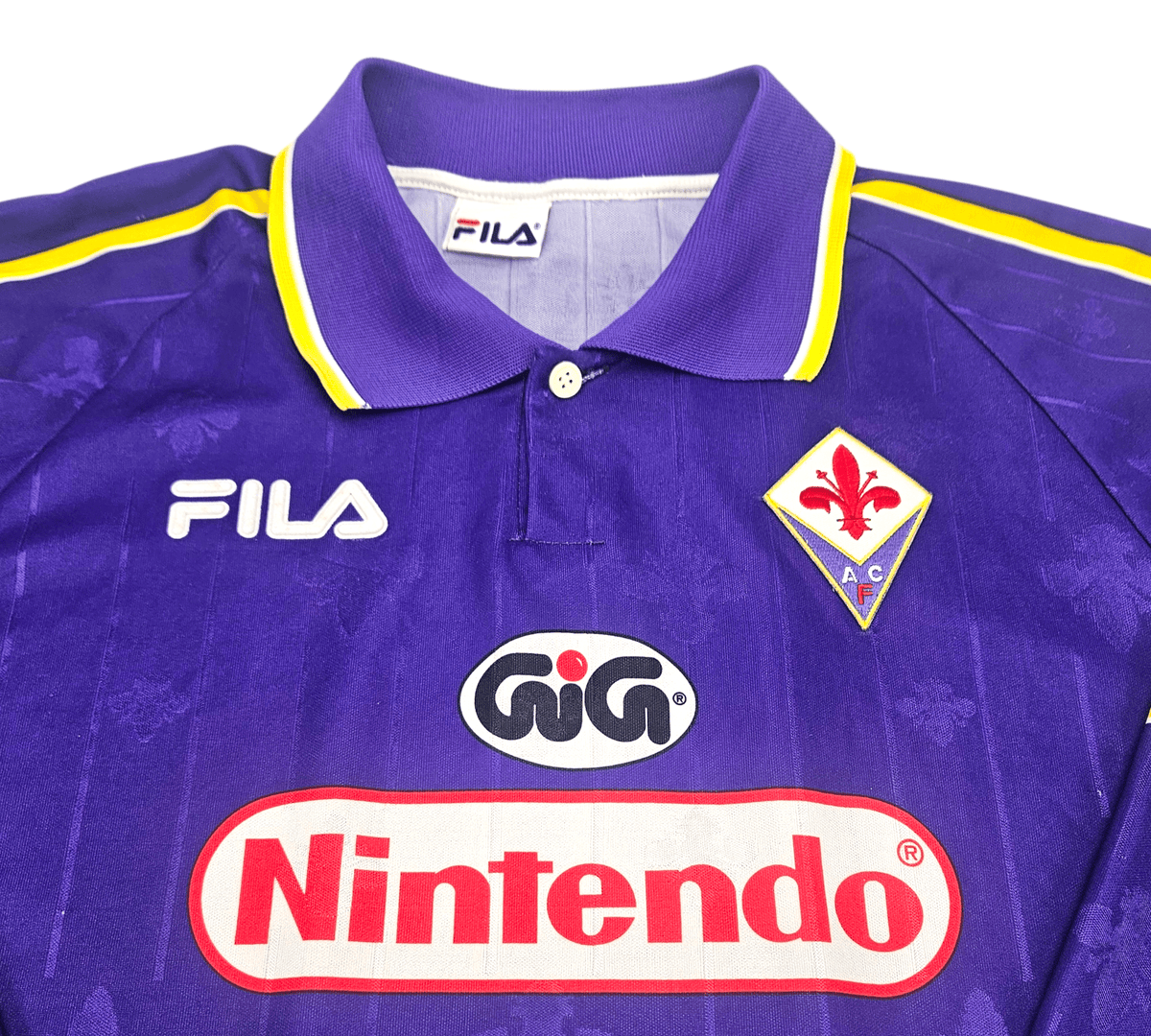 1997/98 Fiorentina Home Football Shirt (XL) FILA 9 Batistuta - Football Finery - FF303412