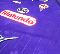 1997/98 Fiorentina Home Football Shirt (XL) FILA 9 Batistuta - Football Finery - FF303412