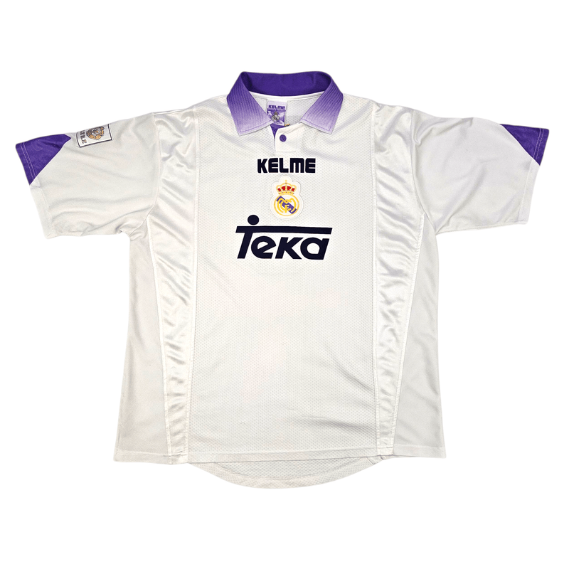 1997/98 Real Madrid Home Football Shirt (XL) Kelme 9 Suker - Football Finery - FF301932