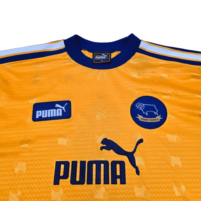 1997/99 Derby County Away Football Shirt (XL) Puma 9 Wanchope - Football Finery - FF301285