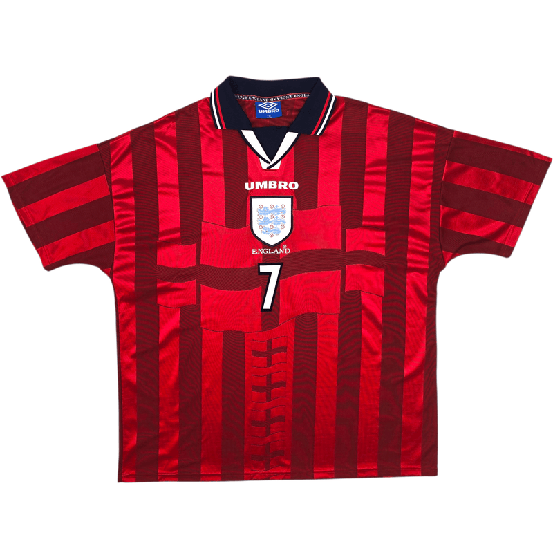 1997/99 England Away Football Shirt (2XL) Umbro #7 Beckham