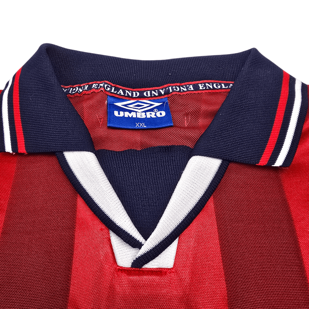 1997/99 England Away Football Shirt (2XL) Umbro 7 Beckham - Football Finery - FF304031