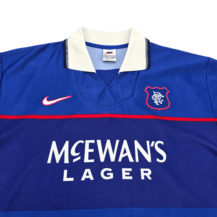 1997/99 Glasgow Rangers Home Football Shirt (M) Nike - Football Finery - FF301474