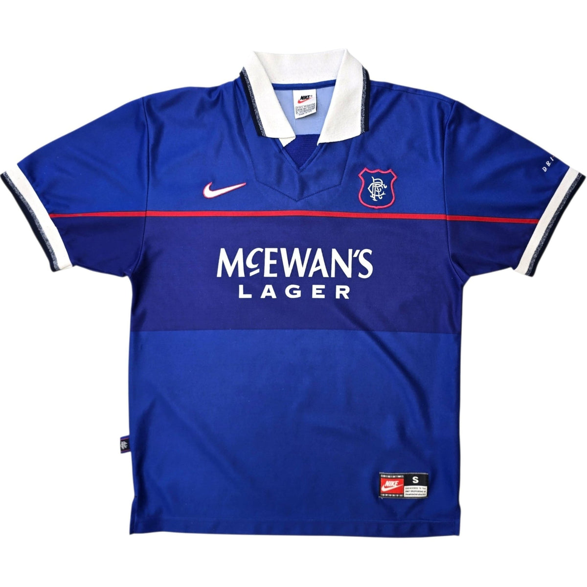 1997/99 Glasgow Rangers Home Football Shirt (S) Nike - Football Finery - FF305573