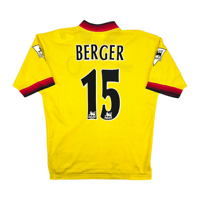 1997/99 Liverpool Away Football Shirt (M) Reebok #15 Berger - Football Finery - FF301389