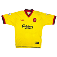 1997/99 Liverpool Away Football Shirt (M) Reebok #15 Berger - Football Finery - FF301389