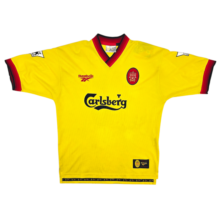 1997/99 Liverpool Away Football Shirt (M) Reebok #15 Berger - Football Finery - FF301389