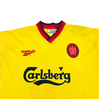1997/99 Liverpool Away Football Shirt (M) Reebok #15 Berger - Football Finery - FF301389