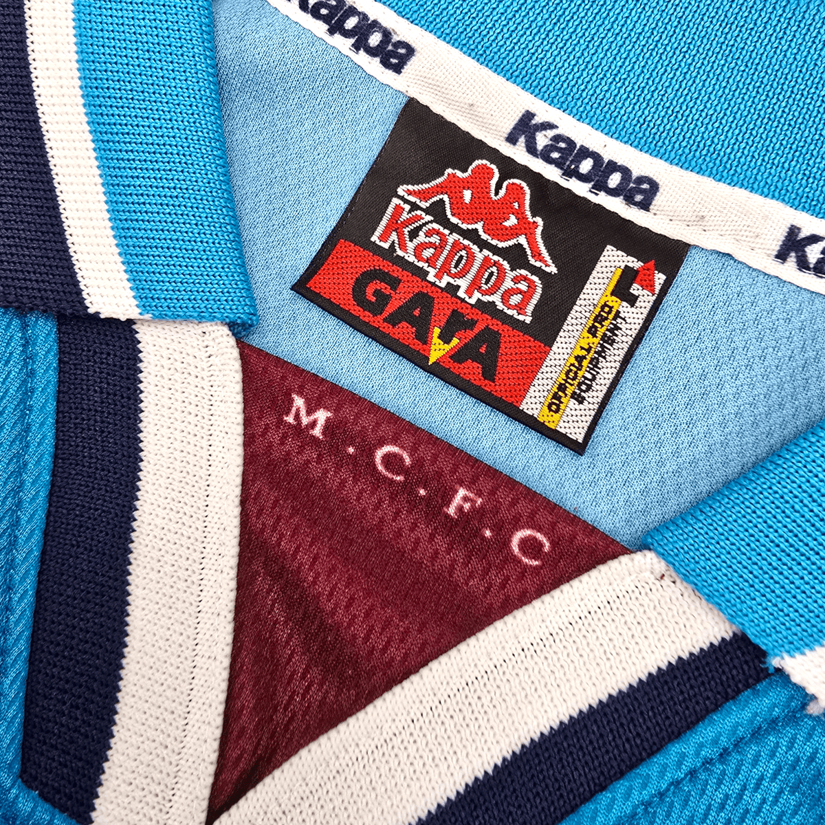 1997/99 Manchester City Home Football Shirt (L) Kappa - Football Finery - FF300176