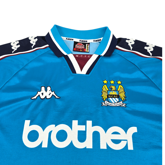 1997/99 Manchester City Home Football Shirt (L) Kappa - Football Finery - FF300176