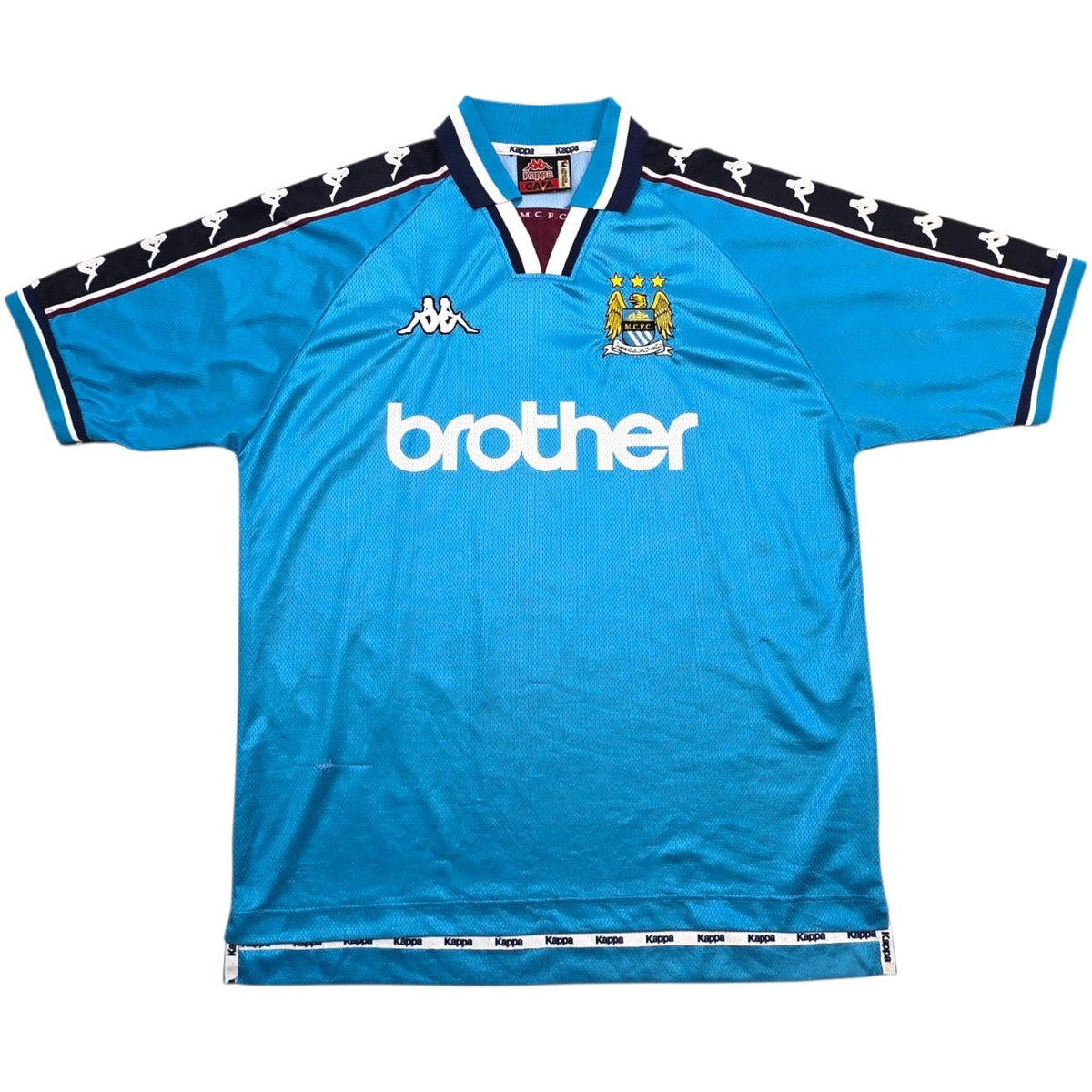 1997/99 Manchester City Home Football Shirt (L) Kappa - Football Finery - FF306370
