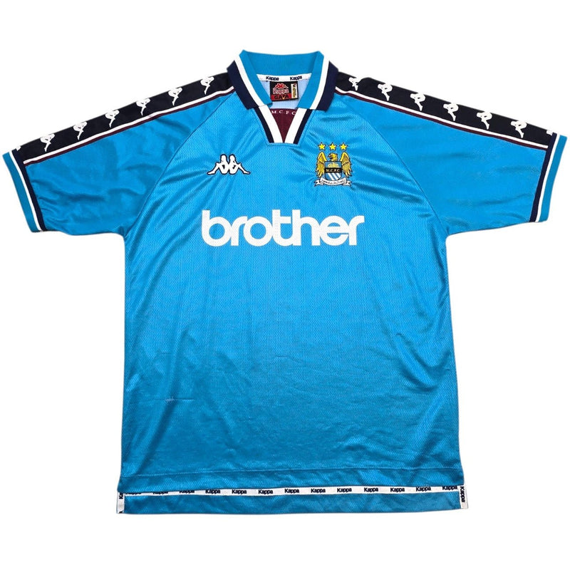 1997/99 Manchester City Home Football Shirt (L) Kappa - Football Finery - FF306370