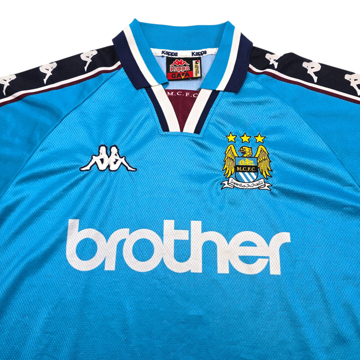 1997/99 Manchester City Home Football Shirt (L) Kappa - Football Finery - FF306370