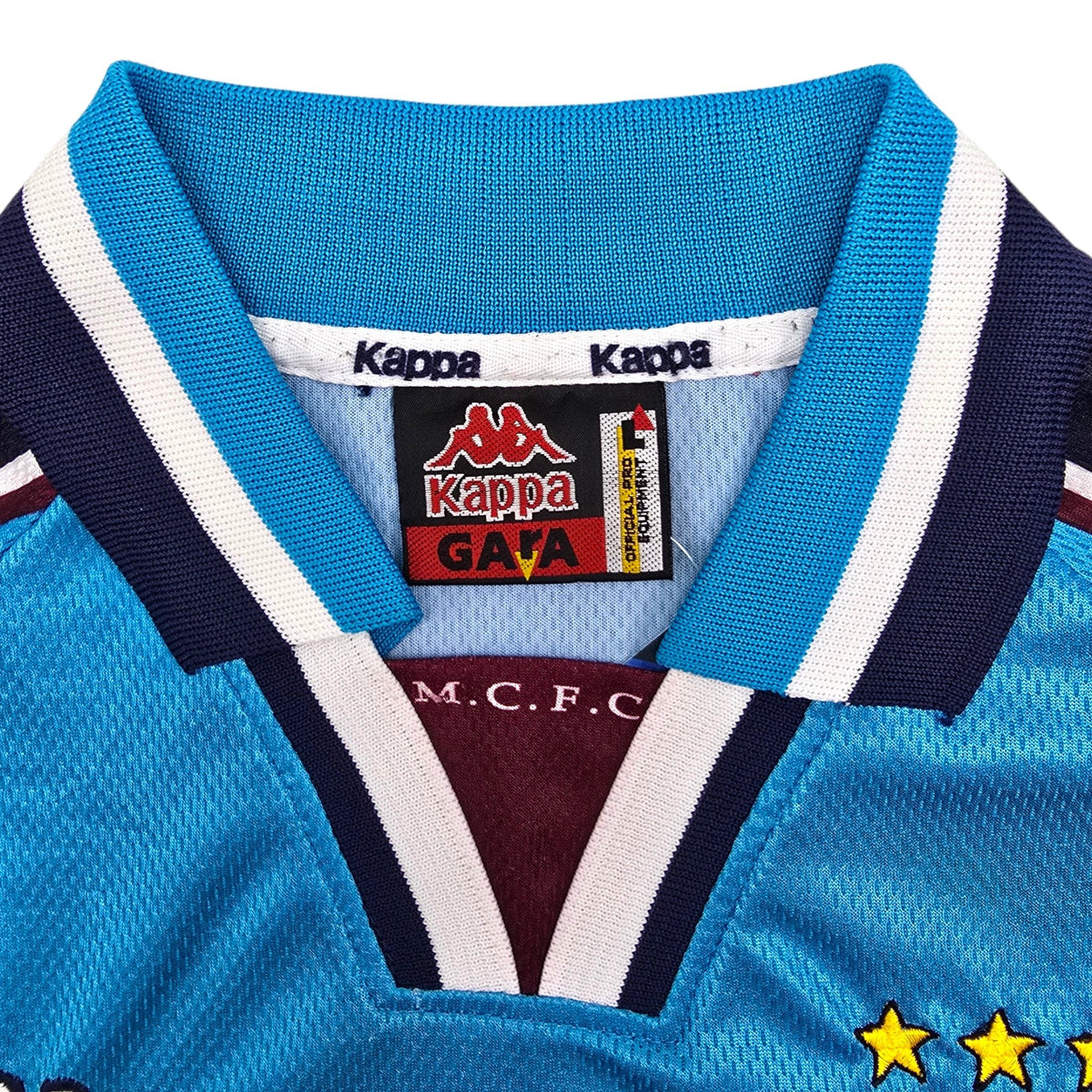 1997/99 Manchester City Home Football Shirt (L) Kappa - Football Finery - FF306370