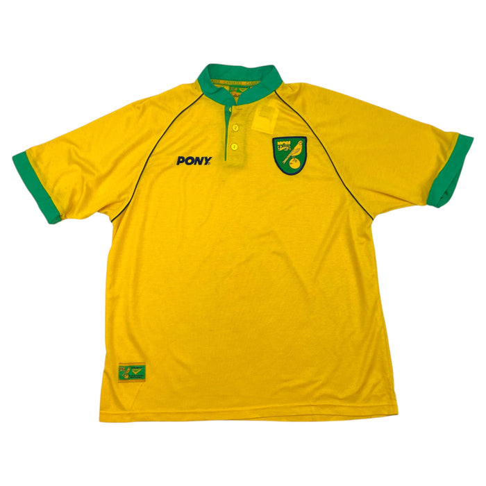 1997/99 Norwich City Home Football Shirt (XL) PONY (Sponsorless Version) - Football Finery - FF301717
