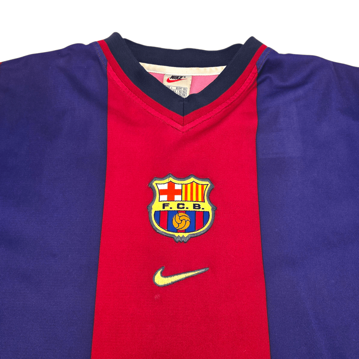1998/00 Barcelona Home Football Shirt (L) Nike 4 Guardiola - Football Finery - FF302087