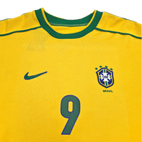 1998/00 Brazil Home Football Shirt (2XL) Nike 9 Ronaldo - Football Finery - FF303094